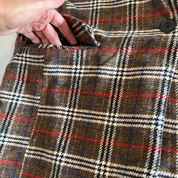 2X Urban Republic Plus Size Red Brown Plaid Flannel Long Coat NEW Jacket Winter - Picture 12 of 15